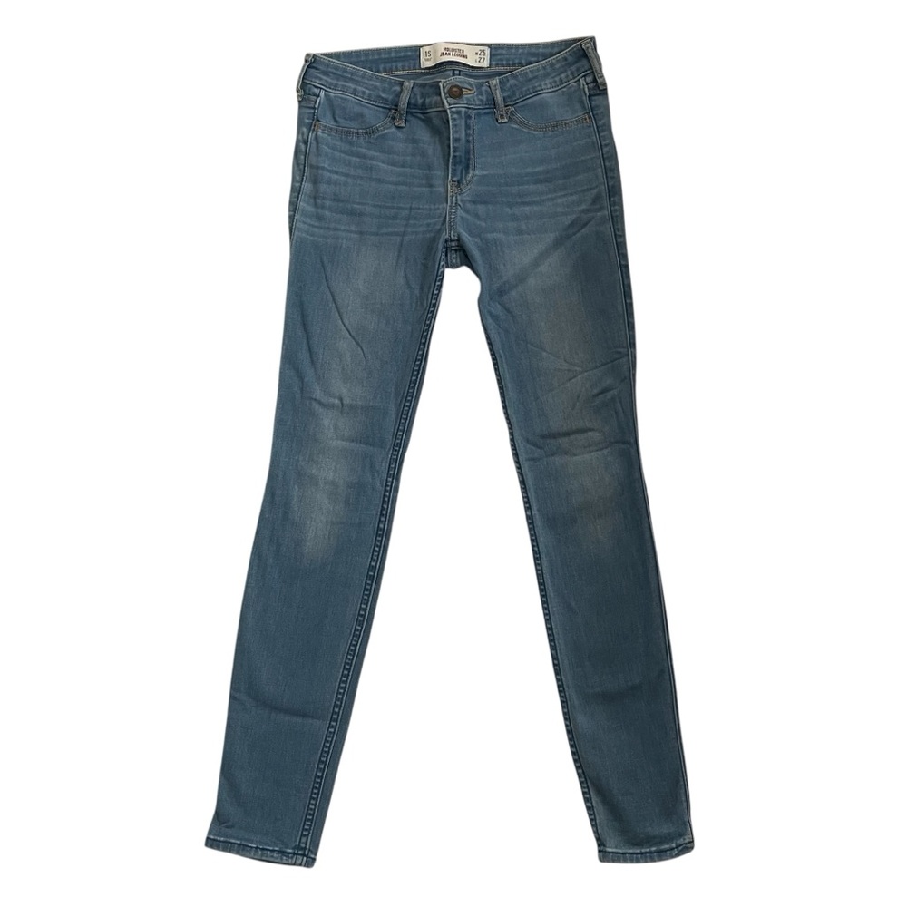 Hollister Solid Blue Jean Jegging Medium Wash High Rise Denim Jeans